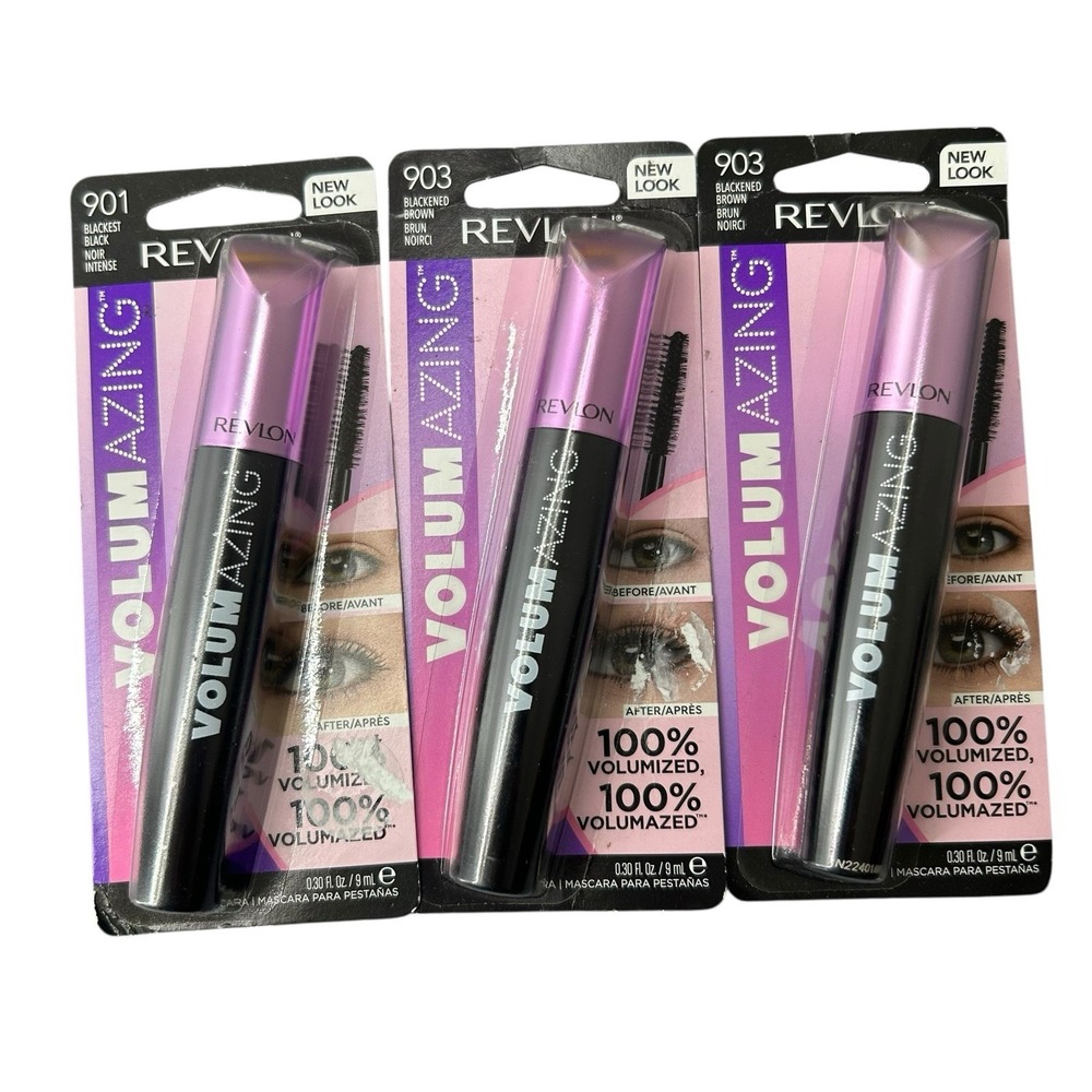 Revlon VOLUMAZING Mascara (1) 901 Blackest Black (2)‎ 903 Blackest Brown